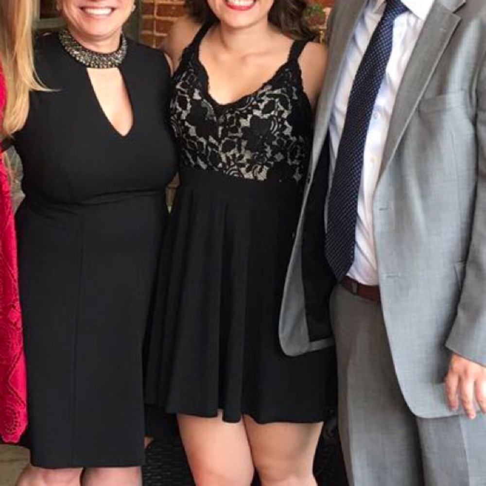 Black lace v neck cocktail dress from Windsor